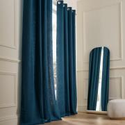 Rideau lin lavé doublé, à œillets, Private