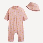 Maillot de bain 1 pièce imprimé fleurs avec bob