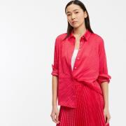 Chemise fluide en satin rayé, manches longues