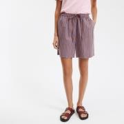 Short rayé à taille élastiquée