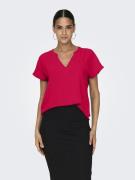 Blouse encolure V, manches courtes