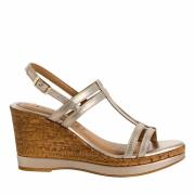Sandales compensées en cuir