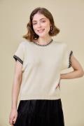 Pull manches courtes col rond