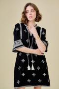 Robe mi-longue imprimée ethnique