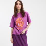 T-shirt col rond imprimé, manches courtes