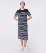 Robe longue en coton à rayures
