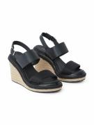 Sandales compensées en cuir