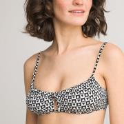 Haut de maillot de bain brassière, imprimé cœurs