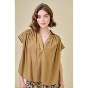 Blouse manches courtes col V