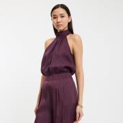 Chemise col montant, sans manches