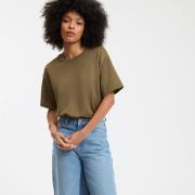 T-shirt col rond pailleté, manches courtes