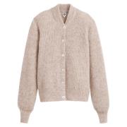 Gilet style bomber, en alpaga mélangé