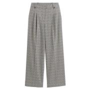 Pantalon large, à carreaux pied-de-poule