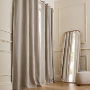 Rideau lin lavé occultant, œillets, Private