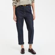 Jean droit 7/8ème, taille haute