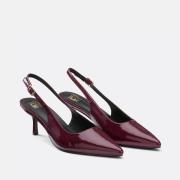 Escarpins sling back verni