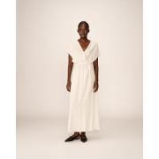 Robe longue fluide, ceinturée, POLLEN