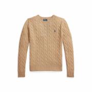 Pull col rond, maille torsadée laine et cachemire