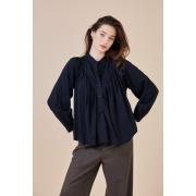 Blouse boutonnée col mao