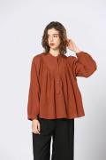 Blouse boutonnée col mao