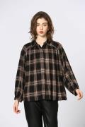 Blouse boutonnée à carreaux