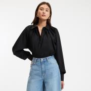 Chemise ample en coton, manches longues