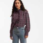 Chemise carreaux col victorien, Signature CHARLÈNE