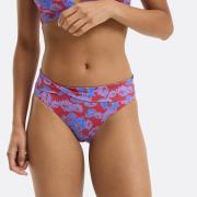 Bas de maillot de bain culotte à revers floral
