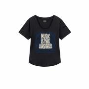 T-shirt à message, manches courtes, TIZIA