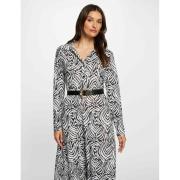Robe midi droite imprimée