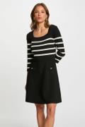 Robe tricot trapéze à rayures