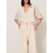 Chemise rayée à col rond, CADAQUES