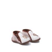 Chaussons zippés, motif lion