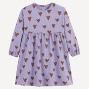 Robe manches longues, imprimé coeurs, molleton